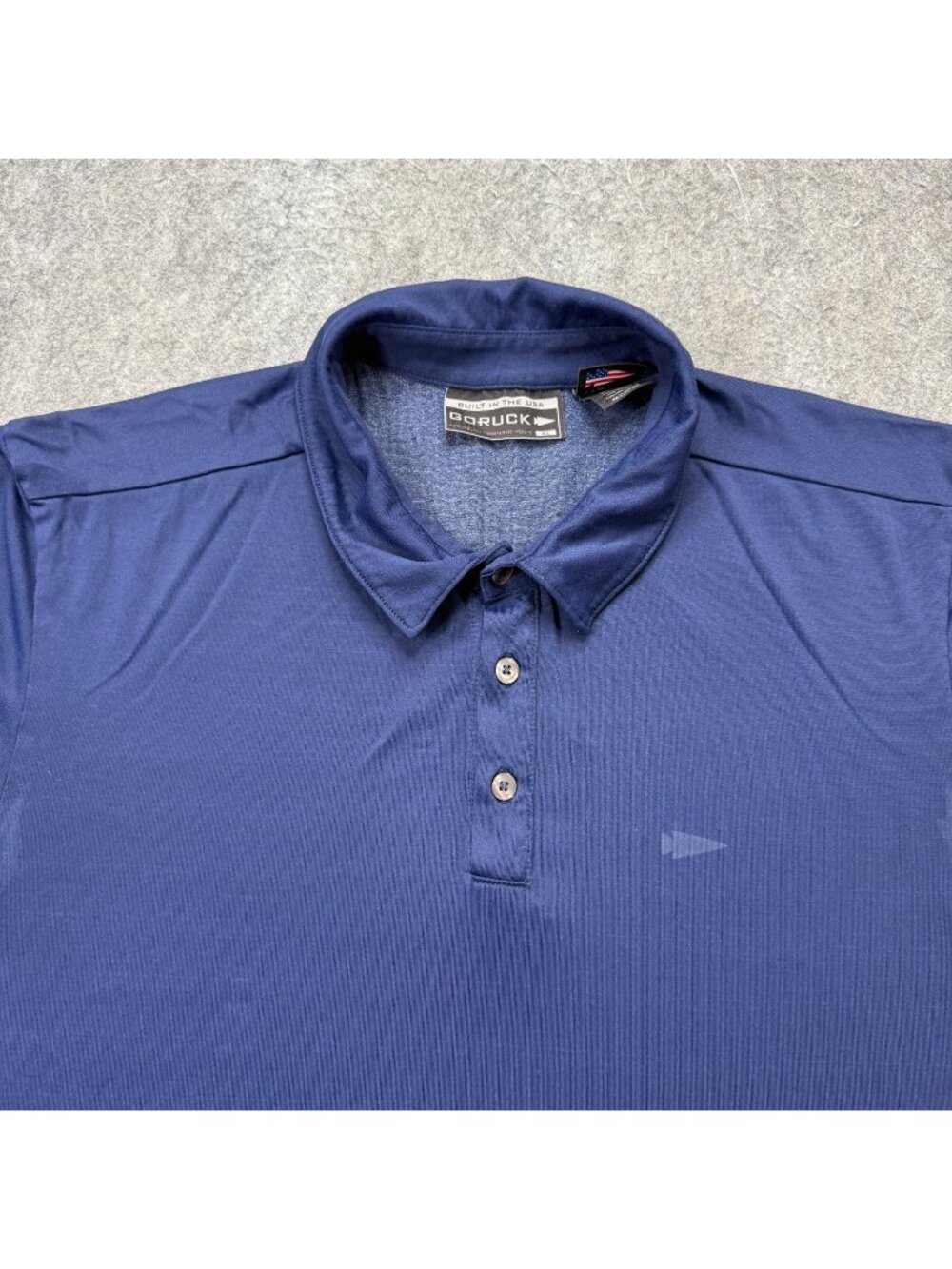 GORUCK Polo Shirt Men XL Blue Performance Golf Stretch Nylon Performance Stretch
